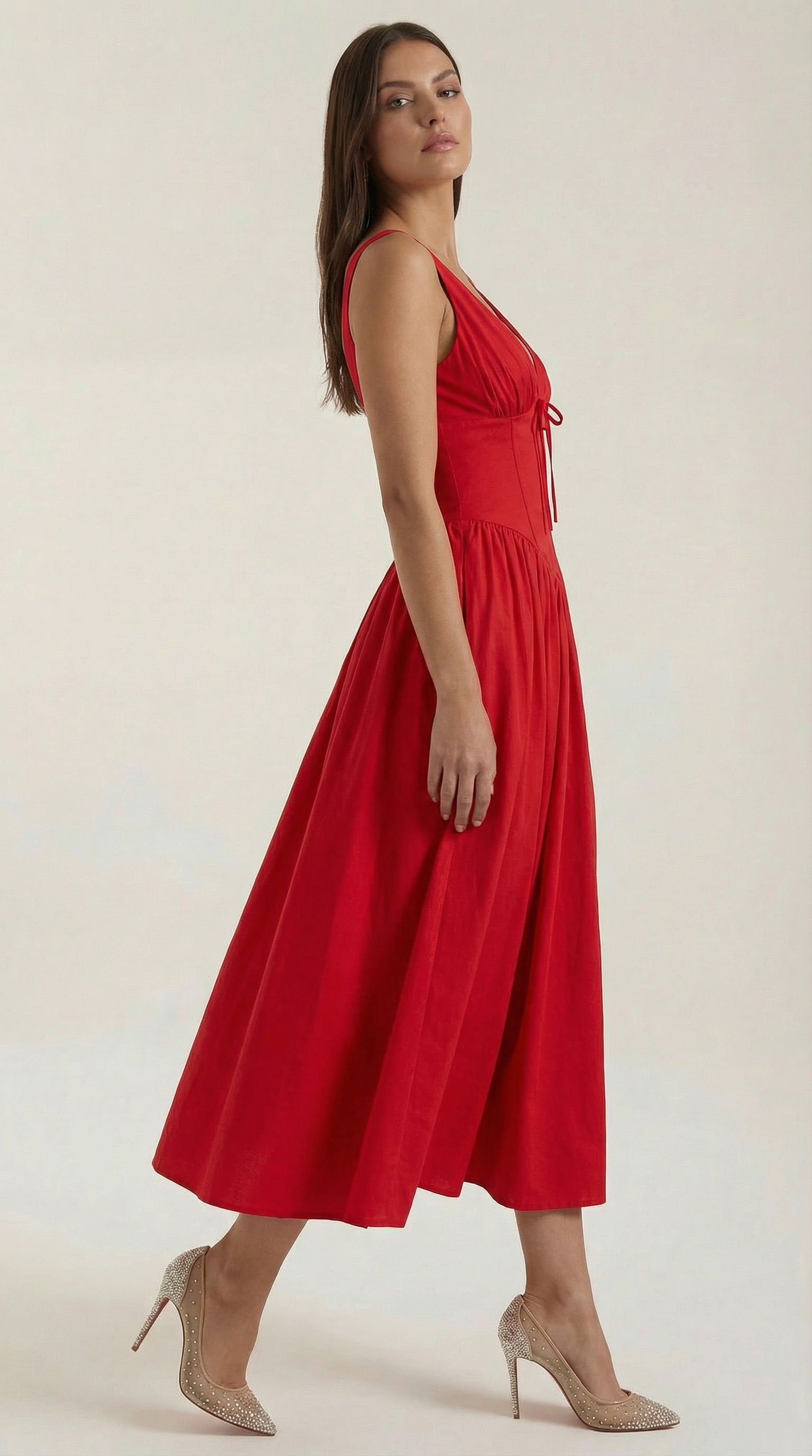 Cassiopeia Midi Plunge Dress