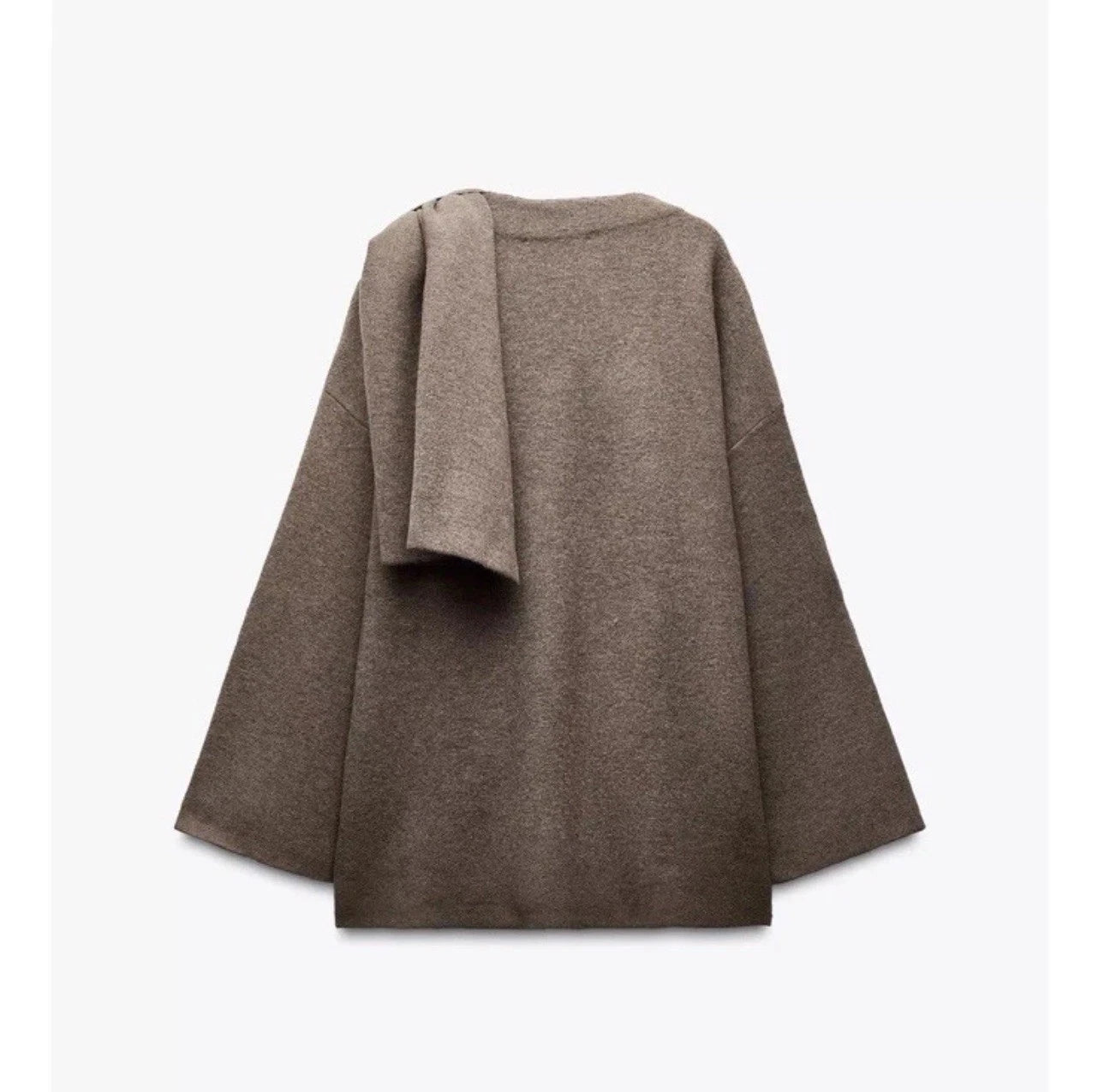 Short Cape Taupe Coat