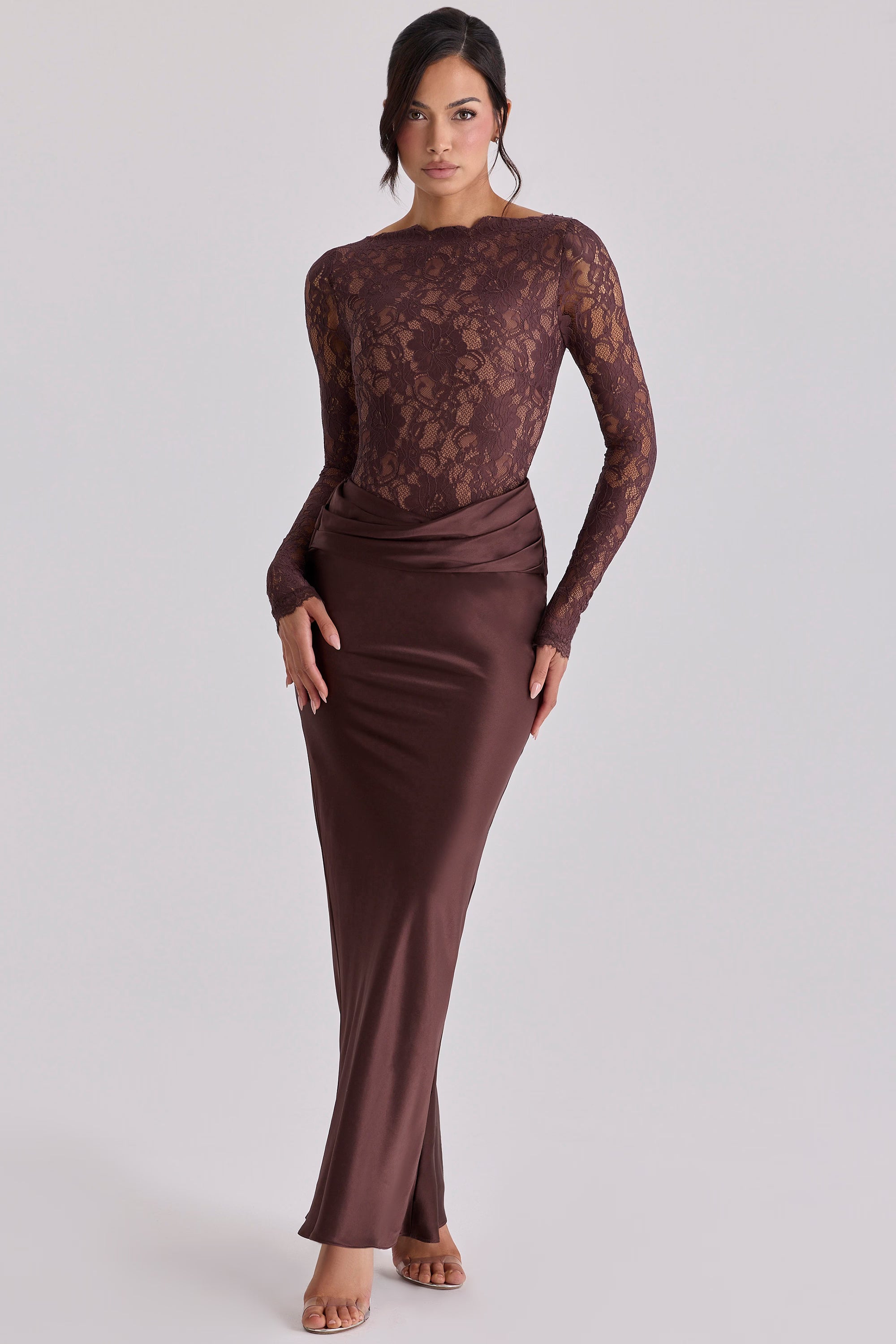 Espresso Brown Lace Dress
