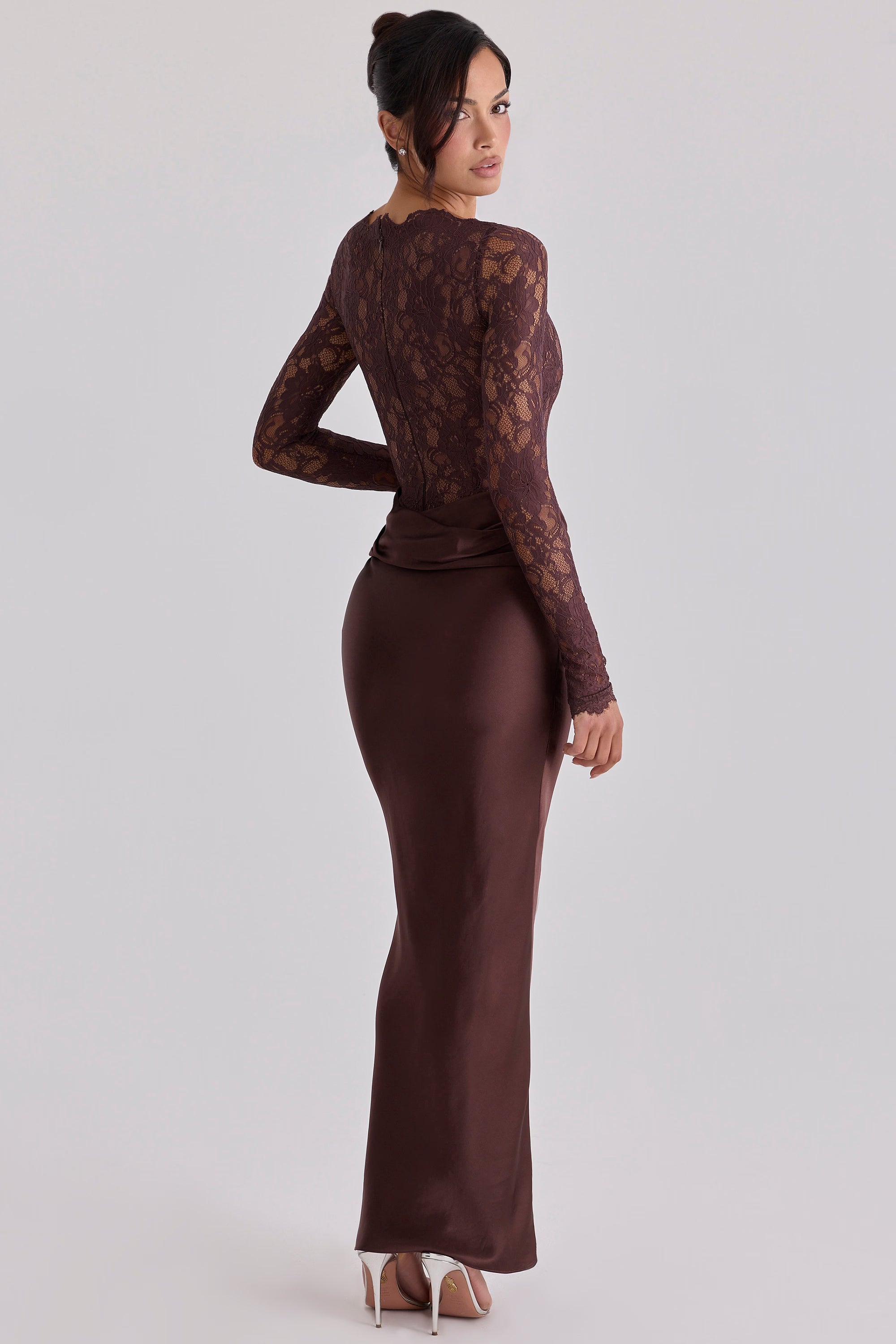 Espresso Brown Lace Dress